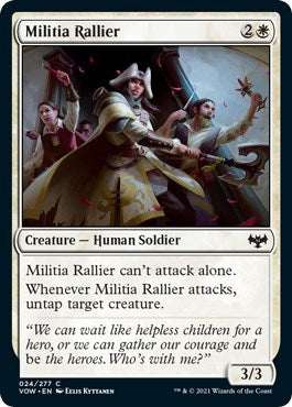 Militia Rallier (VOW) #24 Common Innistrad: Crimson Vow Magic: The Gathering: 2021
