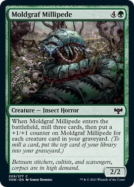 Moldgraf Millipede (VOW) #209 Common Innistrad: Crimson Vow Magic: The Gathering: 2021