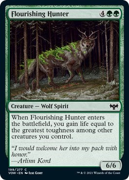 Flourishing Hunter (VOW) #199 Common (Lightly Played) Innistrad: Crimson Vow Magic: The Gathering: 2021