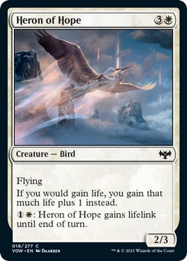 Heron of Hope (VOW) #18 Common (Lightly Played) Innistrad: Crimson Vow Magic: The Gathering: 2021