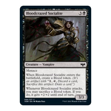 Bloodcrazed Socialite (VOW) #96 Common Innistrad: Crimson Vow Magic: The Gathering: 2021