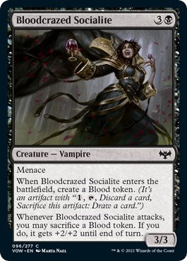 Bloodcrazed Socialite (VOW) #96 Common (Foil Lightly Played) Innistrad: Crimson Vow Magic: The Gathering: 2021
