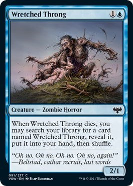Wretched Throng (VOW) #91 Common (Lightly Played) Innistrad: Crimson Vow Magic: The Gathering: 2021