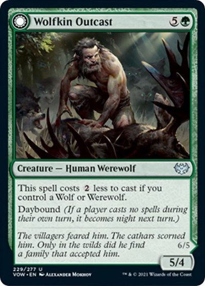 Wolfkin Outcast (VOW) #229 Uncommon (Lightly Played) Innistrad: Crimson Vow Magic: The Gathering: 2021