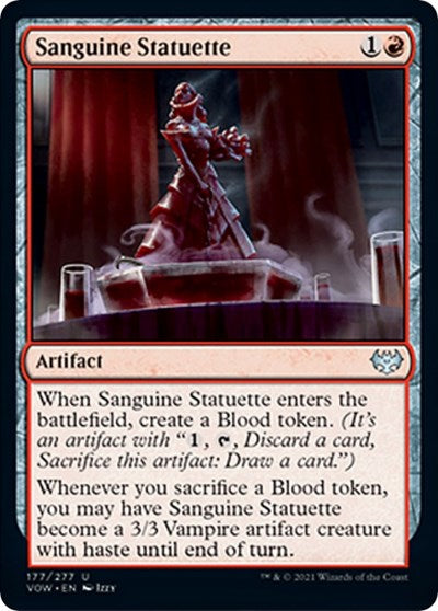 Sanguine Statuette (VOW) #177 Uncommon (Foil Lightly Played) Innistrad: Crimson Vow Magic: The Gathering: 2021