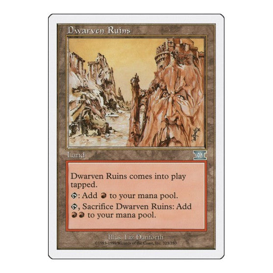 Dwarven Ruins (6ED) #323 Uncommon (Lightly Played) Classic Sixth Edition Magic: The Gathering: 1999