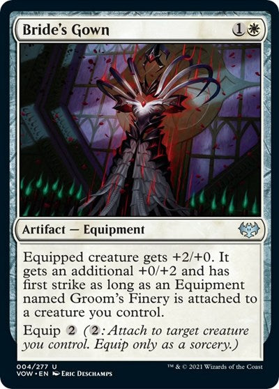 Brides Gown (VOW) #4 Uncommon (Lightly Played) Innistrad: Crimson Vow Magic: The Gathering: 2021