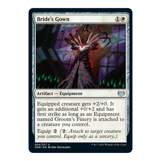 Bride's Gown (VOW) #4 Uncommon (Lightly Played) Innistrad: Crimson Vow Magic: The Gathering: 2021