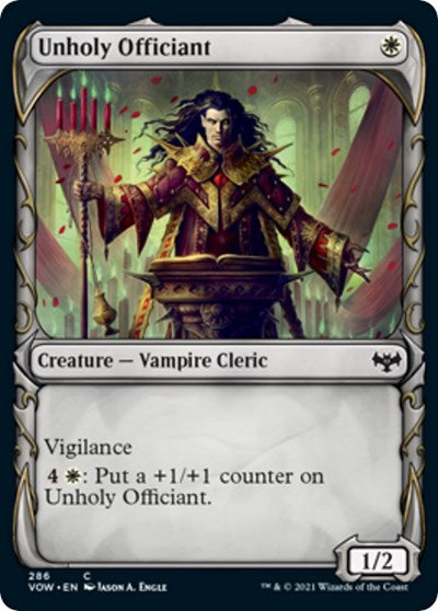 2021 Magic: Innistrad: Crimson Vow (VOW) - Unholy Officiant Showcase (#286, Common)