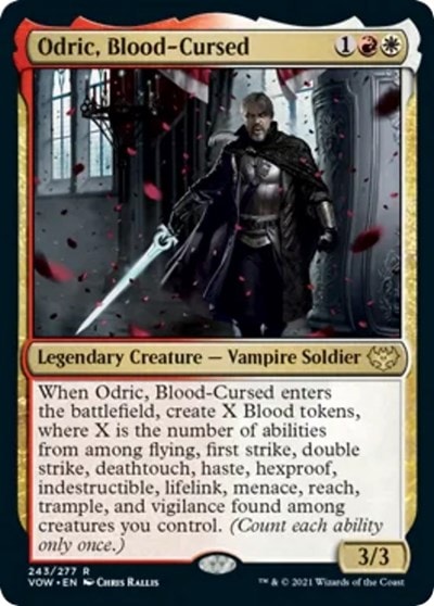 Odric Blood Cursed (VOW) #243 Rare (Lightly Played) Innistrad: Crimson Vow Magic: The Gathering: 2021