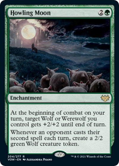 Howling Moon (VOW) #204 Rare Innistrad: Crimson Vow Magic: The Gathering: 2021