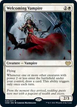 Welcoming Vampire (VOW) #46 Rare (Near Mint) Innistrad: Crimson Vow Magic: The Gathering: 2021