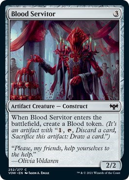 Blood Servitor (VOW) #252 Common (Lightly Played) Innistrad: Crimson Vow Magic: The Gathering: 2021