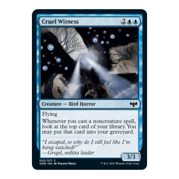 Cruel Witness (VOW) #55 Common Innistrad: Crimson Vow Magic: The Gathering: 2021