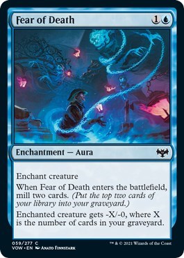 2021 Magic: Innistrad: Crimson Vow (VOW) - Fear of Death (#59, Common)