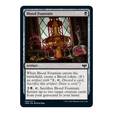 Blood Fountain (VOW) #95 Common (Foil Lightly Played) Innistrad: Crimson Vow Magic: The Gathering: 2021