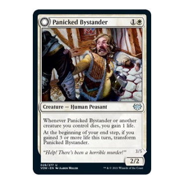 Panicked Bystander (VOW) #28 Uncommon (Foil Lightly Played) Innistrad: Crimson Vow Magic: The Gathering: 2021