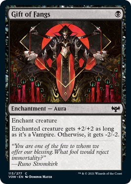 Gift of Fangs (VOW) #113 Common Innistrad: Crimson Vow Magic: The Gathering: 2021