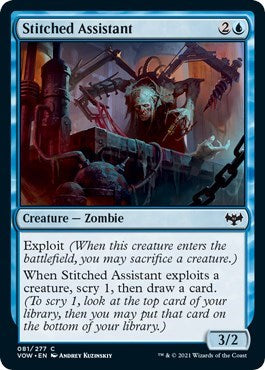 Stitched Assistant (VOW) #81 Common (Lightly Played) Innistrad: Crimson Vow Magic: 2021