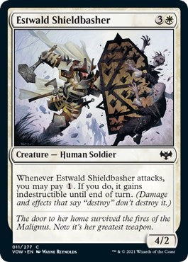 Estwald Shieldbasher (VOW) #11 Common (Foil Lightly Played) Innistrad: Crimson Vow Magic: The Gathering: 2021