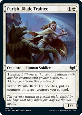 Parish Blade Trainee (VOW) #29 Common (Lightly Played) Innistrad: Crimson Vow Magic: 2021