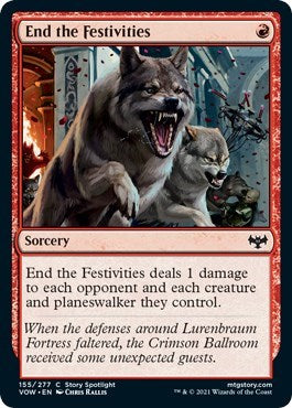 End the Festivities (VOW) #155 Common (Lightly Played) Innistrad: Crimson Vow Magic: The Gathering: 2021