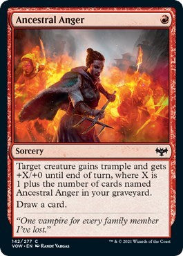 2021 Magic: Innistrad: Crimson Vow (VOW) - Ancestral Anger (#142, Common)