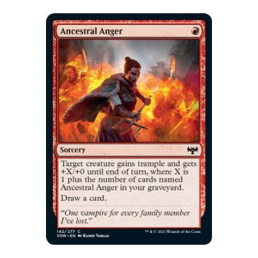 Ancestral Anger (VOW) #142 Common Innistrad: Crimson Vow Magic: The Gathering: 2021