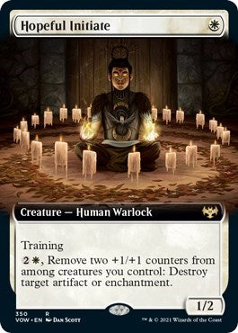 Hopeful Initiate Extended Art (VOW) #350 Rare (Lightly Played) Innistrad: Crimson Vow Magic: The Gathering: 2021