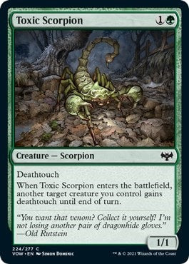Toxic Scorpion (VOW) #224 Common Innistrad: Crimson Vow Magic: The Gathering: 2021