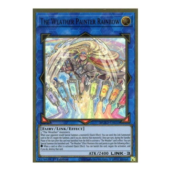 The Weather Painter Rainbow (MGED) #MGED-EN033 Premium Gold Rare (1st Edition Lightly Played) Maximum Gold: El Dorado YuGiOh: 2021