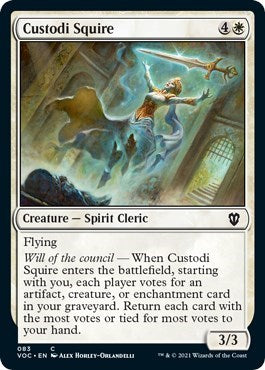 Custodi Squire (VOC) #83 Common (Lightly Played) Commander: Innistrad: Crimson Vow Magic: The Gathering: 2021