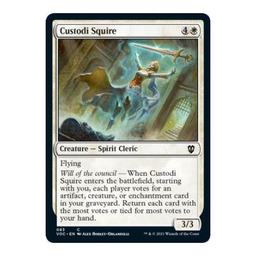 Custodi Squire (VOC) #83 Common (Lightly Played) Commander: Innistrad: Crimson Vow Magic: The Gathering: 2021