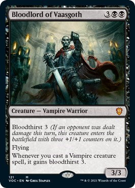 Bloodlord of Vaasgoth (VOC) #121 Mythic Rare (Lightly Played) Commander: Innistrad: Crimson Vow Magic: The Gathering: 2021