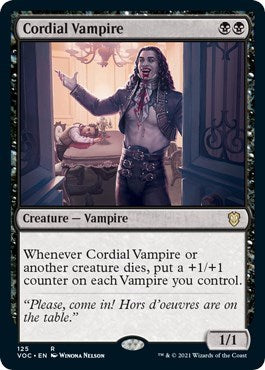 Cordial Vampire (VOC) #125 Rare (Lightly Played) Commander: Innistrad: Crimson Vow Magic: 2021