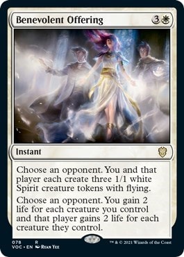Benevolent Offering (VOC) #78 Rare (Lightly Played) Commander: Innistrad: Crimson Vow Magic: The Gathering: 2021