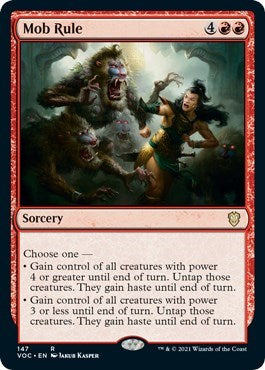 Mob Rule (VOC) #147 Rare Commander: Innistrad: Crimson Vow Magic: The Gathering: 2021
