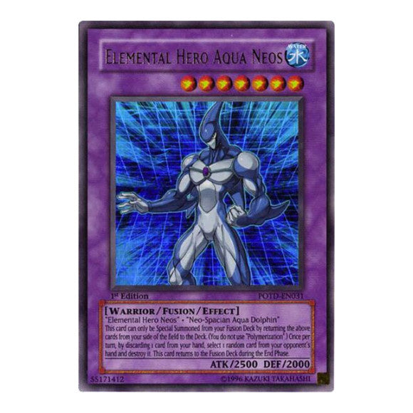 Elemental Hero Aqua Neos (POTD) #POTD-EN031 Ultra Rare (Unlimited Damaged) Power of the Duelist YuGiOh: 2006