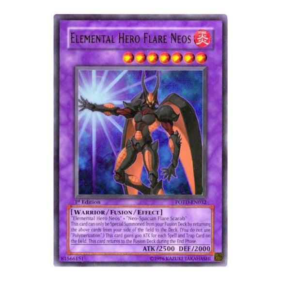 Elemental Hero Flare Neos (POTD) #POTD-EN032 Ultra Rare (1st Edition Heavily Played) Power of the Duelist YuGiOh: 2006