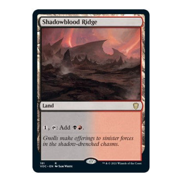Shadowblood Ridge (VOC) #181 Rare (Lightly Played) Commander: Innistrad: Crimson Vow Magic: The Gathering: 2021