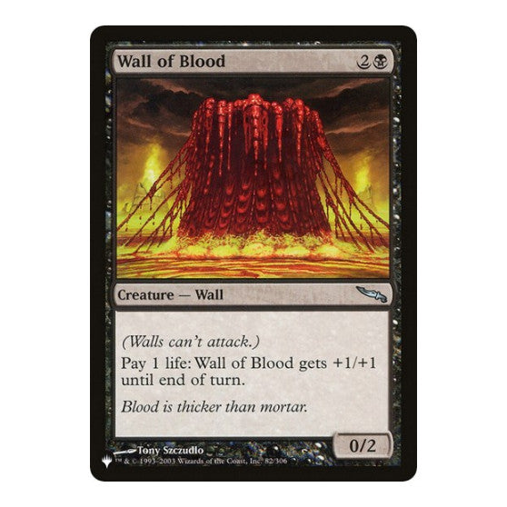 Wall of Blood (LIST) #82/306 Uncommon (Lightly Played) The List Reprints Magic: The Gathering: 2026