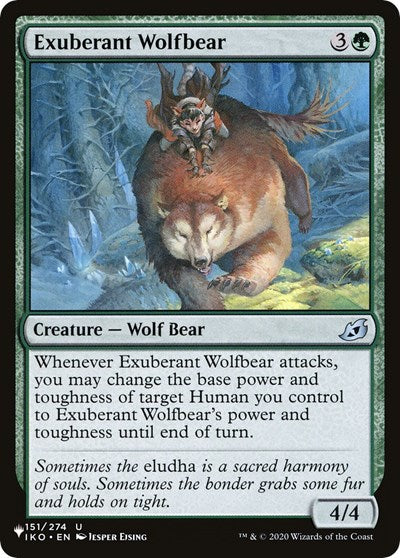 Exuberant Wolfbear (LIST) #IKO-151 Uncommon (Lightly Played) The List Reprints Magic: 2026