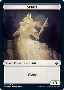 Spirit Token 002 (VOW) #2 T (Lightly Played) Innistrad: Crimson Vow Magic: The Gathering: 2021