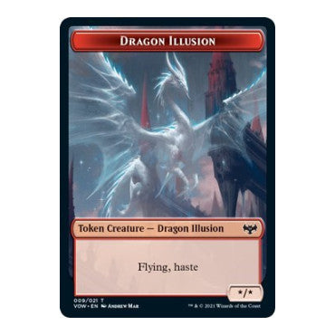 Dragon Illusion Token (VOW) #9 T (Lightly Played) Innistrad: Crimson Vow Magic: The Gathering: 2021