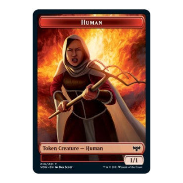 Human Token (010) (VOW) #10 T (Lightly Played) Innistrad: Crimson Vow Magic: The Gathering: 2021