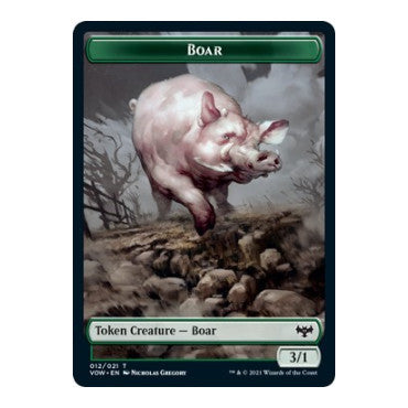 Boar Token (VOW) #12 T (Lightly Played) Innistrad: Crimson Vow Magic: The Gathering: 2021