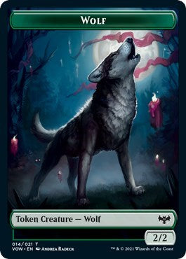 Wolf Token 014 (VOW) #14 T (Lightly Played) Innistrad: Crimson Vow Magic: The Gathering: 2021