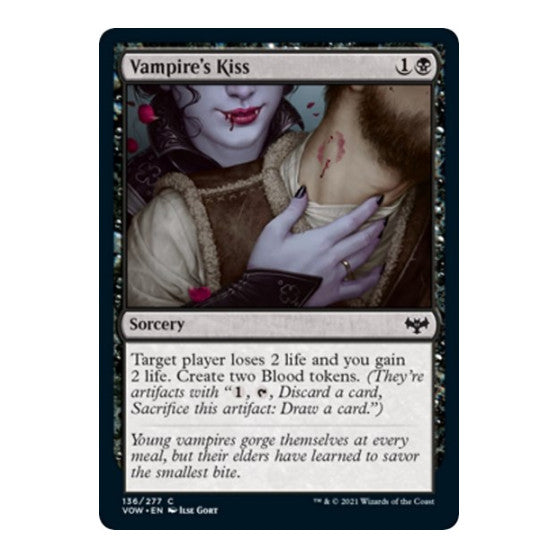Vampires Kiss (VOW) #136 Common (Lightly Played) Innistrad: Crimson Vow Magic: The Gathering: 2021
