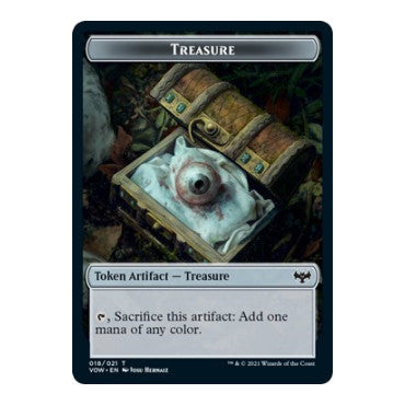 Treasure Token (VOW) #18 T (Lightly Played) Innistrad: Crimson Vow Magic: The Gathering: 2021