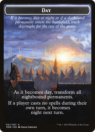 Day Night Double Sided Token (VOW) #21 T (Lightly Played) Innistrad: Crimson Vow Magic: The Gathering: 2021